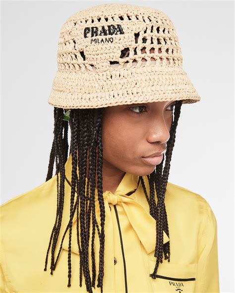 prada crochet bucket hat